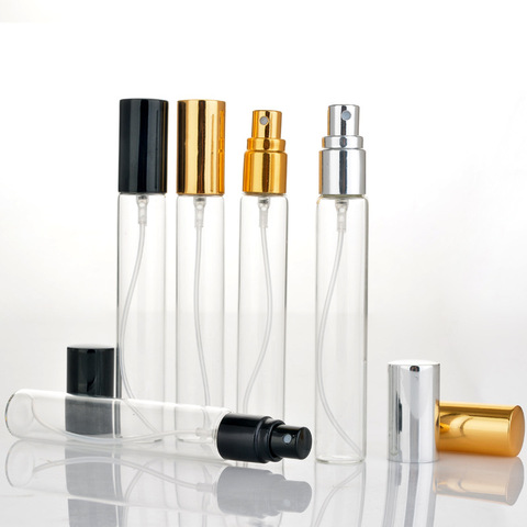 20pcs/lot 5ml 10ml 15ML Portable Glass Refillable Perfume Bottle With Aluminum Atomizer Empty Parfum Case For Traveler ► Photo 1/4