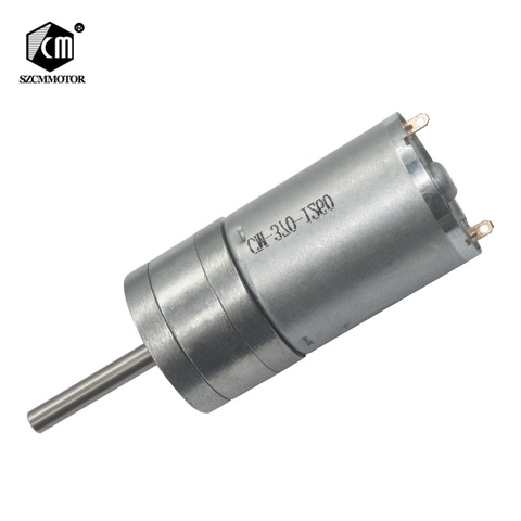 6v 12v 24v 16rpm to 1360 rpm micro low speed small gear motor with long output shaft 25mm*4mm ► Photo 1/6