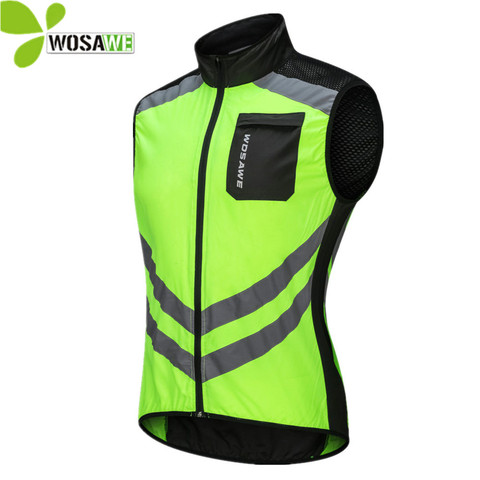WOSAWE Reflective Cycling Vests Sleeveless Windproof Sports Ciclismo Jerseys MTB Road Bike Bicycle Clothing Coat Cycle Clothes ► Photo 1/6