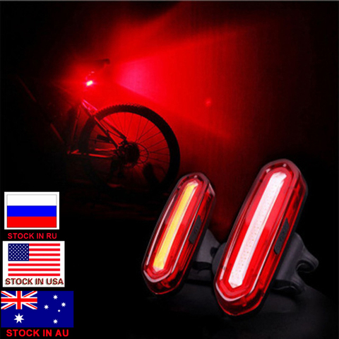 Dropshipping Bike Bicycle USB Rechargeable COB LED  Mountain Rear Comet Bike Tail Light  MTB Safety Warning Rear Light  Lamp ► Photo 1/6