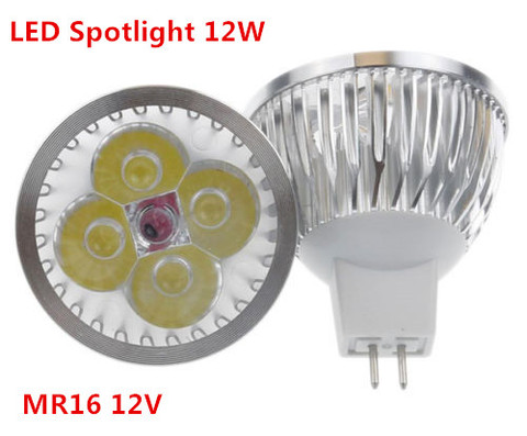 1pcs/lot high power lighting MR16/GU5.3 12V/110V/220V  12W  Dimmable led spotlight lamp bulb warm/pure/cool white LED light ► Photo 1/5