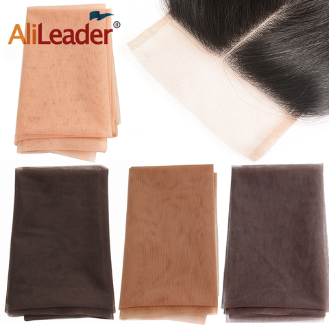 Alileader Invisible Lace Wig Making 1/4 Yard Swiss Lace Net For Making Lace Wig Hairnet Accessories Weaving Cap Tools Hair Net ► Photo 1/6