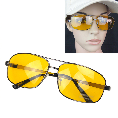Fashion Anti Glare Vision Driver Safety Sunglasses Yellow Night Driving Glasses high quality retail/wholesales ► Photo 1/6
