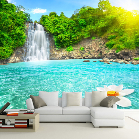 Natural Scenery 3D Wall Mural Forest Waterfalls Pools Photo Wallpaper 3D  Room Landscape Living Room Sofa Backdrop Wall Papers - Price history &  Review | AliExpress Seller - Bestyle Home Decor Co.,Ltd |