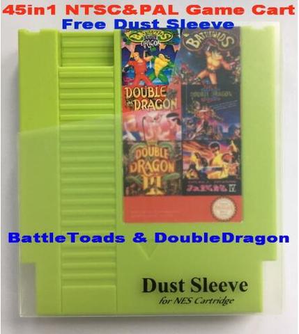 BattleToads & DoubleDragon 45in1 NTSC&PAL Games, 72 Pins NES Game Cart Replacement Shell, Free Dust Sleeve ► Photo 1/5