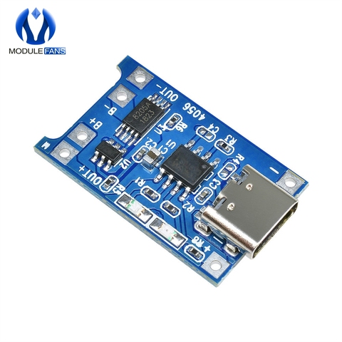 Type-c USB 5V 1A 18650 TP4056 Lithium Battery Charger Module Charging Board With Protection Dual Functions 1A Li-ion ► Photo 1/6