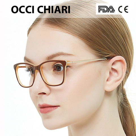 OCCI CHIARI Blue Light Blocking Glasses Frame Women Trend Computer Eyewear Optical Clear Lens Eyeglasses Prescription Spectacles ► Photo 1/6
