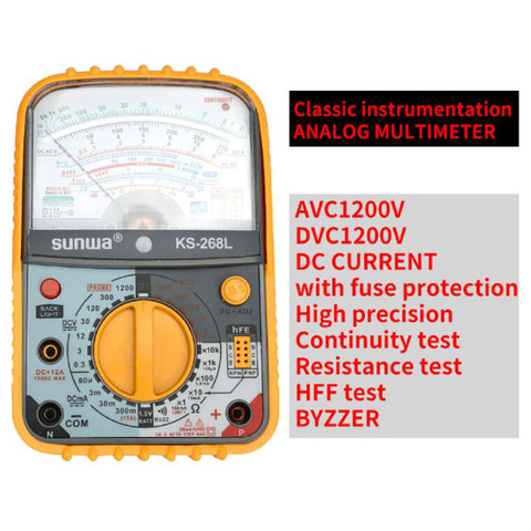 KS-268L Analog Multimeter Handheld Multimeter ACA/12A ACV/DCV MAX1200V ► Photo 1/1