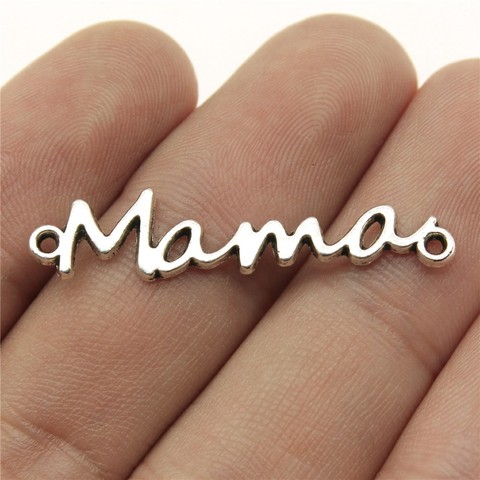 WYSIWYG 20pcs 37x8mm Word Mama Connector Pendants Jewelry Making Mama Connector Pendants Charm Mama Connector ► Photo 1/2