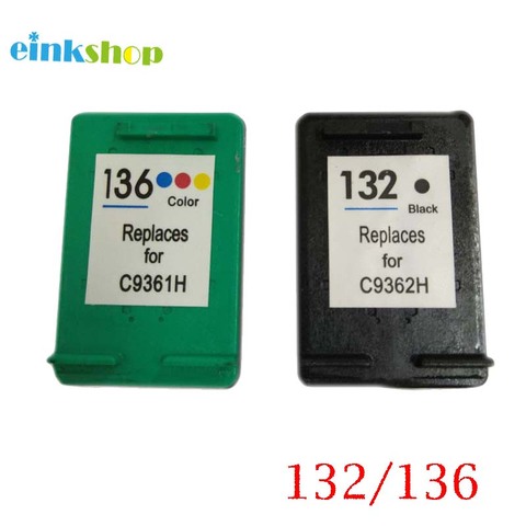 einkshop Brand for hp 132 136 Compatible Ink Cartridge For hp Photosmart C3183 D5163 1513 C3100 Officejet 6213 5443 D4163printer ► Photo 1/6