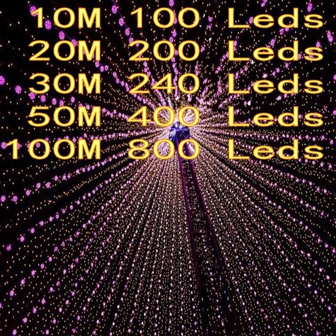 Outdoor String Lights 5M 10M 20M 30M 50M 100M Led Garland String Fairy Light 8 Mode Christmas Light Holiday Wedding Party ► Photo 1/1