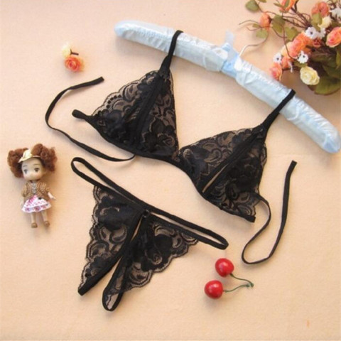 Ladies Sexy Panties Open Crotch Knickers Briefs Hollow Lace Crotchless  Underwear