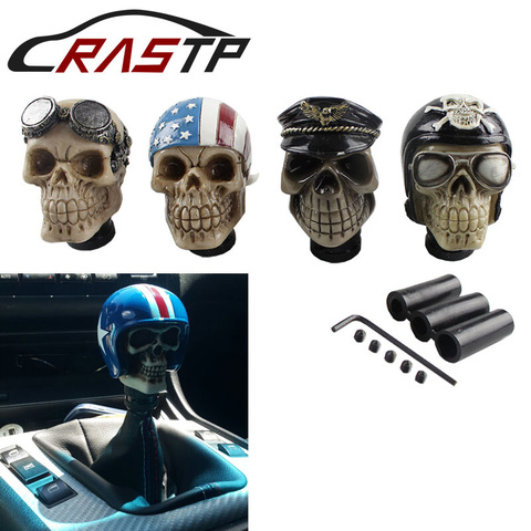 Universal Car Gear Shift Knobs Skull Head Resin Gear Manual Transmission Gear Shift Knob Shifter Lever RS-SFN044 ► Photo 1/6