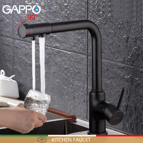Buy Online Gappo Kitchen Faucet With Filtered Water Faucet Tap Kitchen Sink Faucet Filtered Faucet Kitchen Black Crane Mixer Taps Torneira Alitools