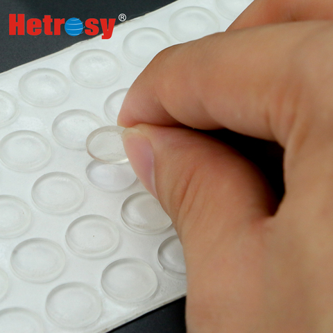 Hetrosy Glass Rubber Adhesive Bumper cabinet door Silicones Self adhesive stick Premium Rubber Protective Pads D8/10/12/13/20MM ► Photo 1/6