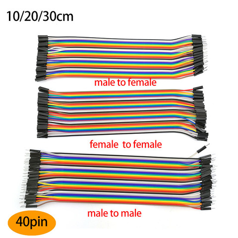 10cm 20CM 30CM 40 pin dupont Jumper Line wire Male to Male Female to Male Female Jumper Wire eclectic Cable cord for DIY ► Photo 1/5