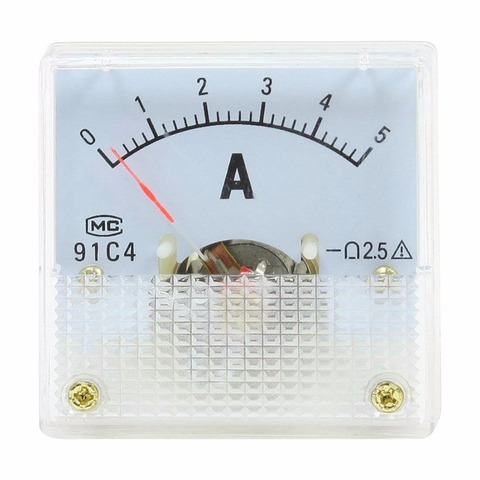 91C4 DC 5A 10A 15A 20A 30A 50A Analog Ammeter Panel AMP Current Meter Gauge Amperemeter Amperimetro Discount ► Photo 1/6