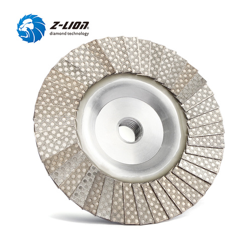 Z-LION Diamond Flap Disc 4 Inch M14 Or 5/8-11 Thread Metal Adapter Diamond Electroplated Grinding Wheel Flap Disc Abrasive Tool ► Photo 1/6