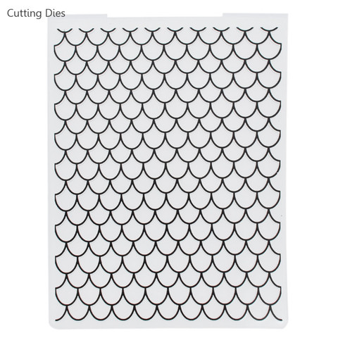 2022 Fish Scales Plastic Embossing Folders Paper Cards Template Scrapbooking Craft Card Making DIY Photo Album Home Decor ► Photo 1/3