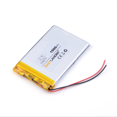 504270 504070 3.7v 1500 mAh lithium polymer rechargeable battery FOR  interphone  GPS vehicle traveling data recorder MP4 DVR ► Photo 1/3