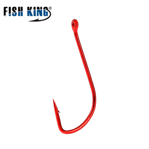 FISH KING 50pcs Fishing Hook SODE Barbed Fishhook High Carbon Steel Bent Baitholder AD Sharp Ringed Carp Hook Fly Fishing Tackle ► Photo 1/6
