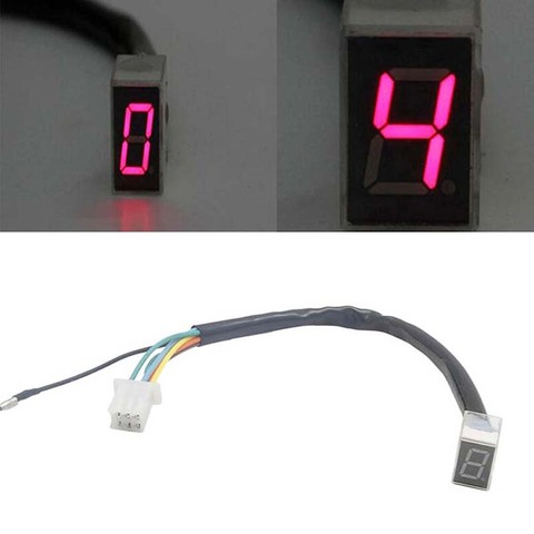 NEW Universal LED Digital Gear Indicator Motorcycle Display Shift Lever Sensor Hot sale ► Photo 1/6