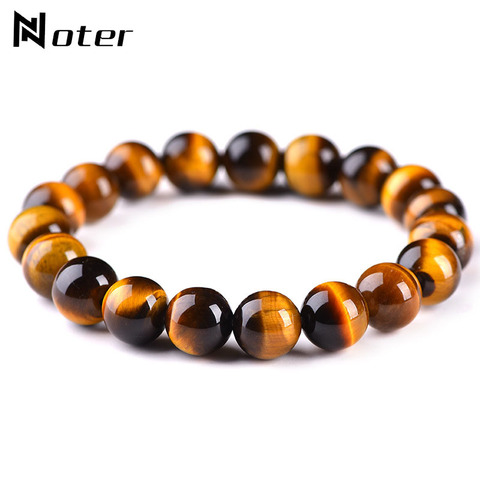 Minimalist 4mm 6mm 8mm 10mm 100% Real Tiger Eyes Beads Bracelet Men Natural Stone Braslet For Man Accessories Jewelry Pulseras ► Photo 1/6