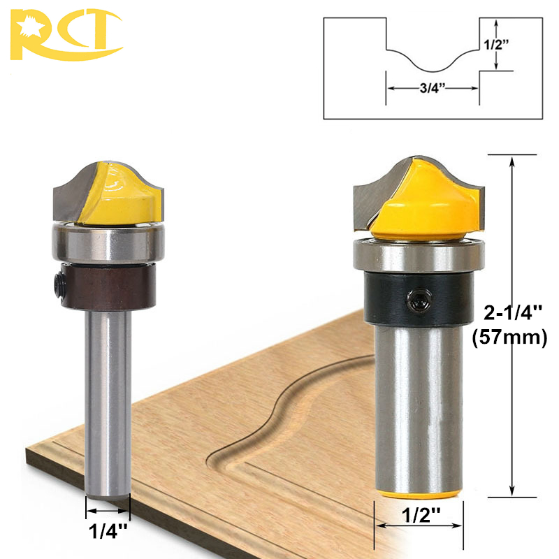 1/4"-1/2" Trimming Carbide Router Bits Milling Cutter for Woodworking 1/4" Shank 