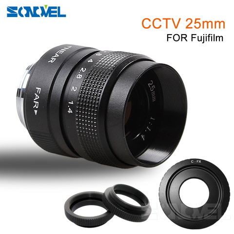 FUJIAN 25mm f/1.4 C Mount CCTV f1.4 Lens for Fuji Fujifilm X-E2 X-E1 X-Pro1 X-M1 ► Photo 1/6