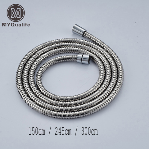 Chrome Stainless steel Flexible shower hose soft shower pipe Bathroom water pipe common plumbing hoses1.5/2.45/3m ► Photo 1/6