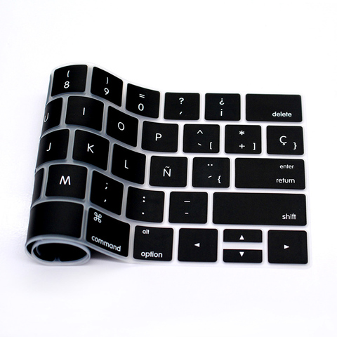Spanish Keyboard Cover US layout Protector Film Silicone For Macbook Pro 13 15 A1706 A1989 A1707 A1990 With Touch Bar Usa Enter ► Photo 1/6