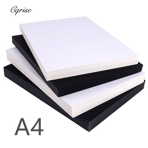 120/180gsm 20/50pcs High Quality A4 Black White Kraft Paper DIY Handmake Card Making Craft Paper Thick Paperboard Cardboard ► Photo 1/4