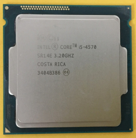 Intel Core I5 4570  i5 4570 3.2GHz 6MB Socket LGA 1150 Quad-Core CPU Processor SR14E i5-4570 ► Photo 1/1