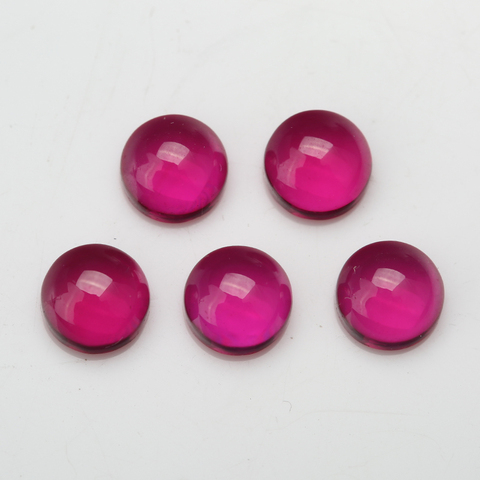 10pcs 3mm~10mm 5# Color Round Shape Cabochon Synthetic Corundum Gems Lab Created Stone ► Photo 1/3
