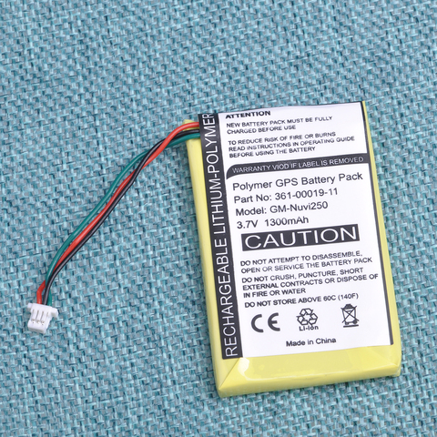 Durapro 2pcs 1300 mAh 3.7 V GPS / SAT Rechargeable Battery for Garmin Nuvi 200, 200 W, 205, 205 W, 205WT, 250 252 W, 265 W ► Photo 1/1