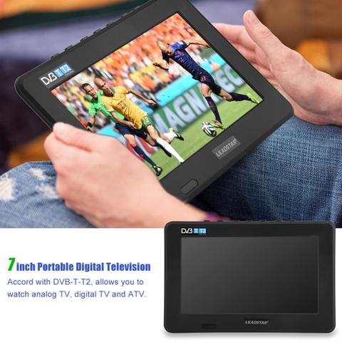 LEADSTAR 7inch DVB-T-T2 16:9 HD Digital Analog Portable TV Color Television Player for Home Car for EU Plug ► Photo 1/1