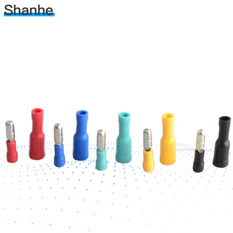50pcs 25pcs Female 25pcs Male Insulated Electric Connector Crimp Bullet terminal for 22~16 AWG Audio Wiring ► Photo 1/6