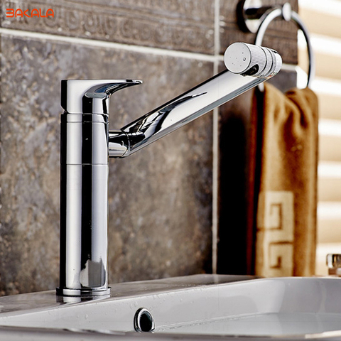 BAKALA All copper Bathroom faucet 360 degree rotation wash basin counter basin Hot and cold mixer taps LT-605/LT-606 ► Photo 1/6
