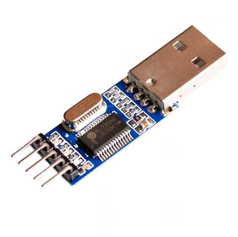 USB to TTL / USB-TTL / STC microcontroller programmer / PL2303 in nine upgrades plate with a transparent cover ► Photo 1/4