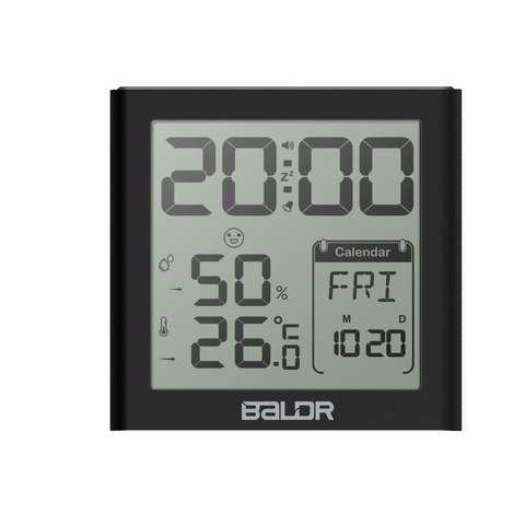 Baldr Digital Alarm Clock Desk Snooze Timer Watch Table Calendar Thermometer Hygrometer LED Clock With Temperature Sensor ► Photo 1/6