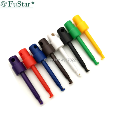 Multimeter Part Colorful Electrical Testing Hook Clip Grabber 8 color 1 Test Probe SMT / SMD Round Colored Single Hook Test Clip ► Photo 1/6
