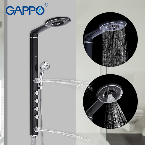 GAPPO Bathroom Shower Faucet System Single Handle Valve Brass Mainbody Stainless Steel Bar Head Wall Mount Para Bathroom Robinet ► Photo 1/6