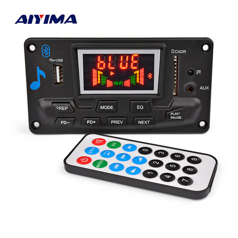AIYIMA 12V 4.2 Bluetooth MP3 Decoder Audio Module Spectrum Display Lossless APE Decoding Support APP EQ FM AUX Car Accessories ► Photo 1/6