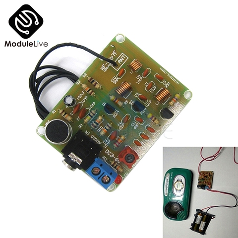 88-108MHz FM Frequency Modulation Wireless Microphone Module DIY Kits Transmitter Board Parts DC 3-6V FM Transmitter Module ► Photo 1/6