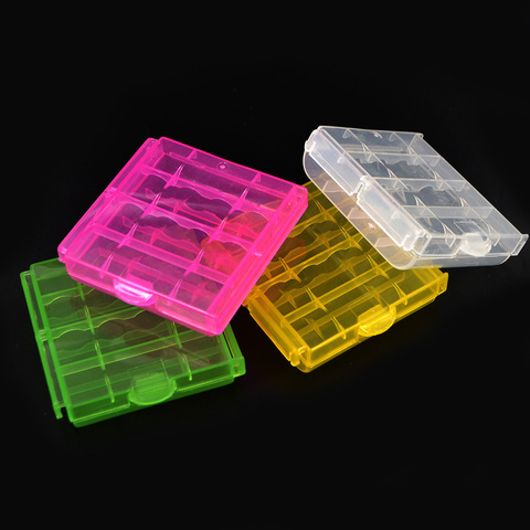 2022 Colorful Plastic Case Holder Storage Box Cover for 10440 14500 AA AAA Battery Box Container Bag Case Organizer Box Case ► Photo 1/6
