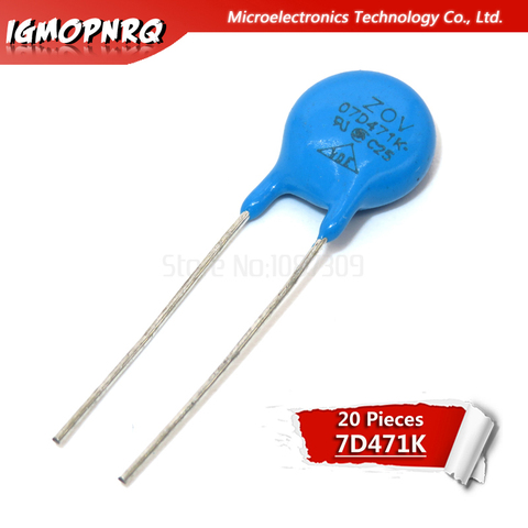 20pcs varistor 07D471K 470V piezoresistor 7D471K 7D471 ► Photo 1/1