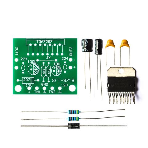 TDA7297 amplifier board spare parts dc 12v grade 2.0 dual audio encoding 15w electronic diy kit ► Photo 1/1