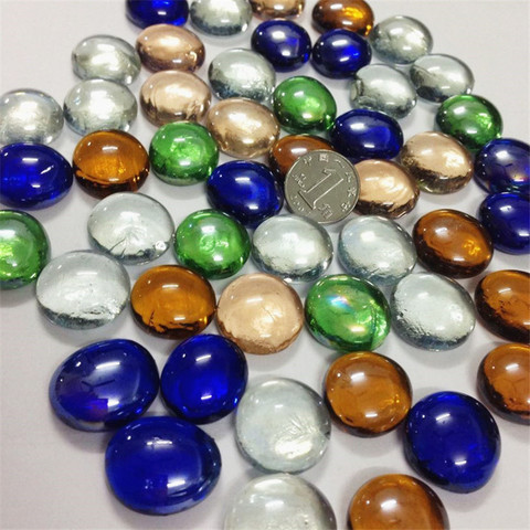 20Pcs /lot 1.8cm Aquarium Decoration Stones Glass Stones Fake Crystals Gems Vase Garden Pebble Stones ► Photo 1/6