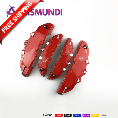 4pcs ABS Plastic Truck 3D Red Useful Car Universal Disc Brake Caliper Covers Front Rear Auto Universal ► Photo 1/6