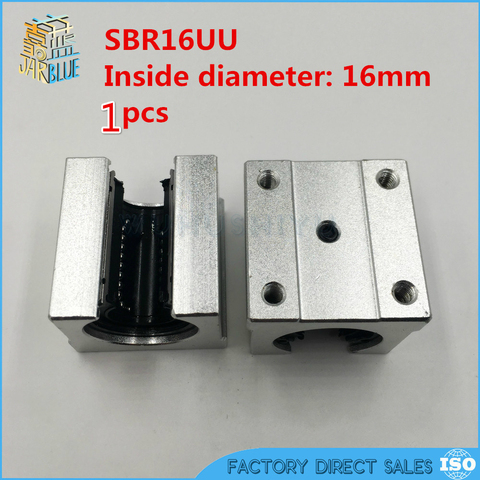 1pcs SBR16UU aluminum block 16mm Linear motion ball bearing slide block match use SBR16 16mm linear guide rail ► Photo 1/4